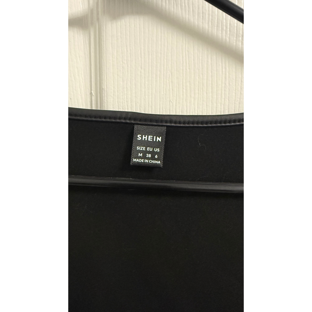 Shein Women's Faux Leather Corset Tank Top in Black - Picture 2 of 5
